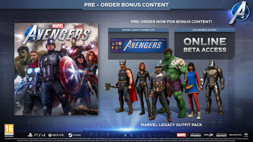 Marvel Avengers standard pre-order